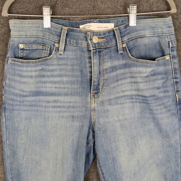 Levi Strauss Signature Mid Rise Skinny Jeans Light Wash Size 8M W29 L30 - Picture 5 of 15